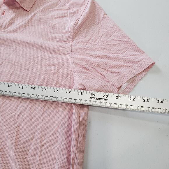 Rhone Polo Shirt Mens Medium Pink Style 101132 Performance Stretch Athletic Golf - Picture 5 of 8